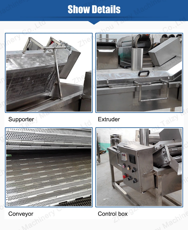 Continous Belt Fryer Chicken Fried Machine Frying Food Machine