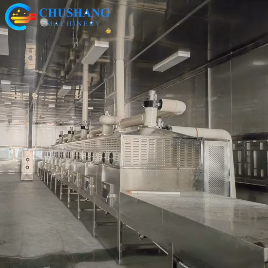100KW 고효율 연속 터널 벨트 곤충 노란색 갈색 거저리 검은 군인 파리 BSF 유충 전자 레인지 건조기
